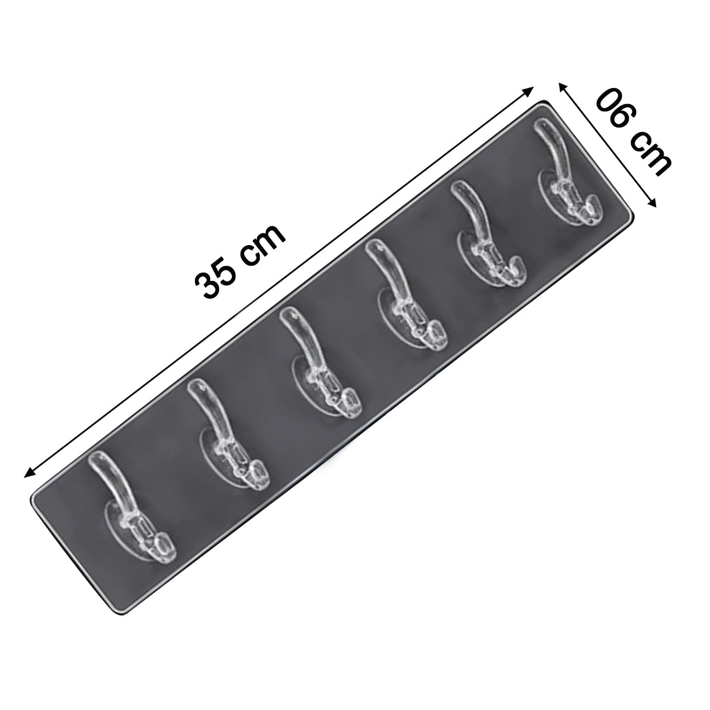Adhesive Golden &  Transparent Heavy Duty Wall Hook Signaturekarts
