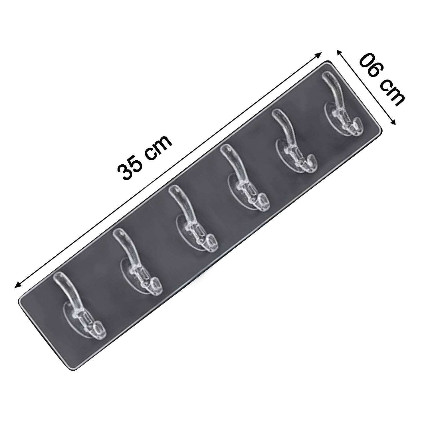 Adhesive Golden &  Transparent Heavy Duty Wall Hook Signaturekarts