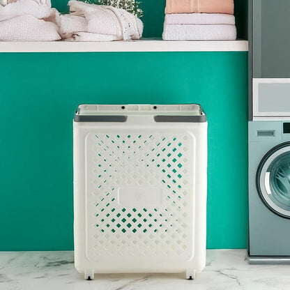 Large Foldable Laundry Basket with Wheels Signature Kart
