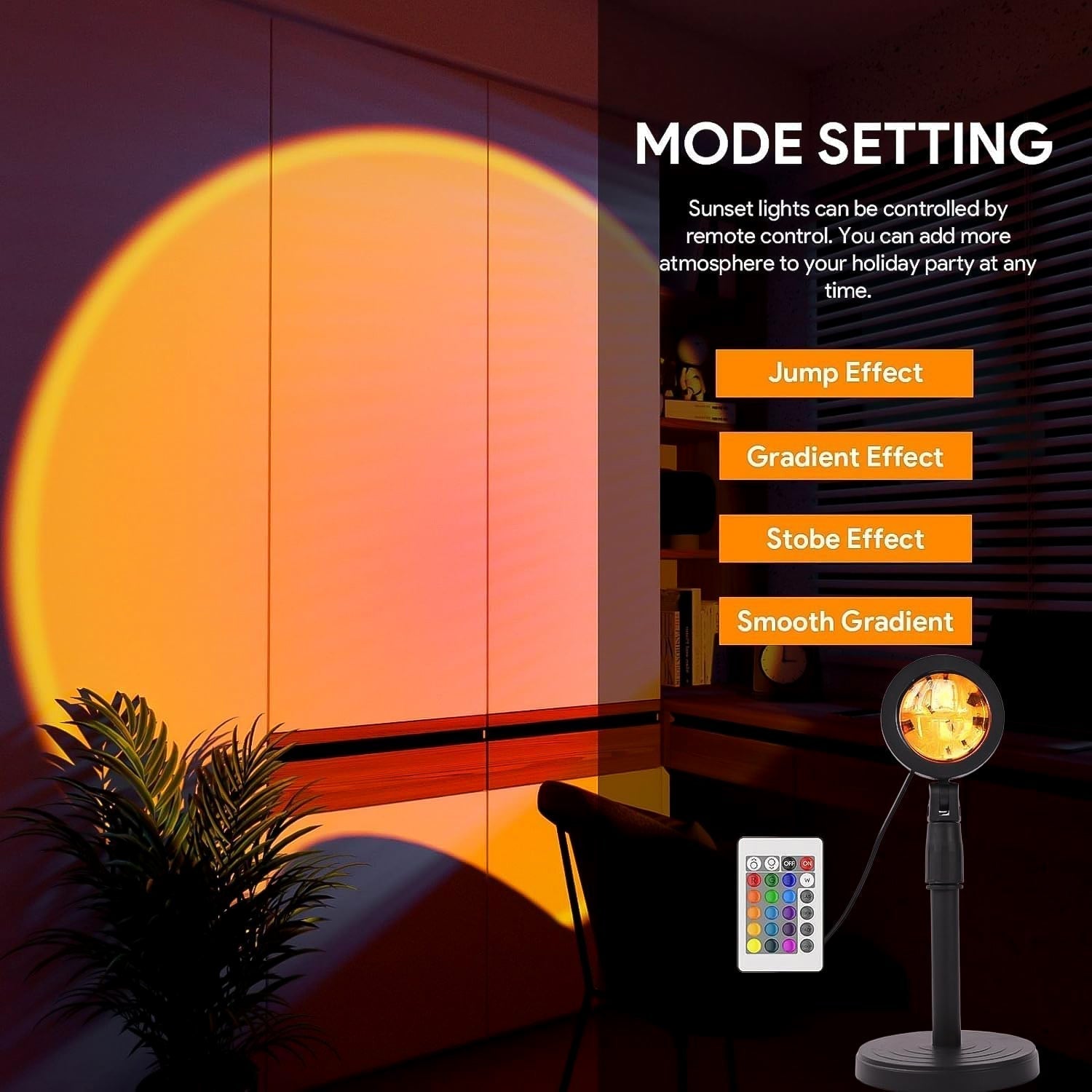 Multi Colors Sunset Lamp, Sunset Projection Lamp LED Night Lights Your Brand