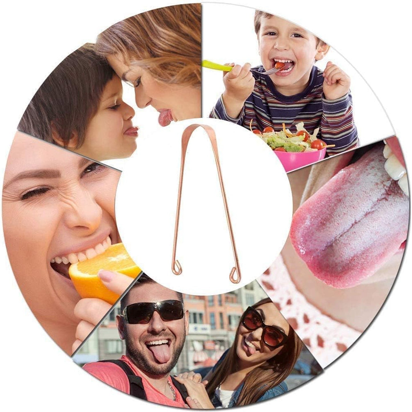 Tongue Cleaner For Kids & Adults | Tongue Scraper For Bad Breath, Maintain Oral Hygiene for Daily Use | for Fresh Breath & Bacteria Removal | Improved Taste (Steel, Copper, Tongue Cleaner / 1 Pc) signaturekarts