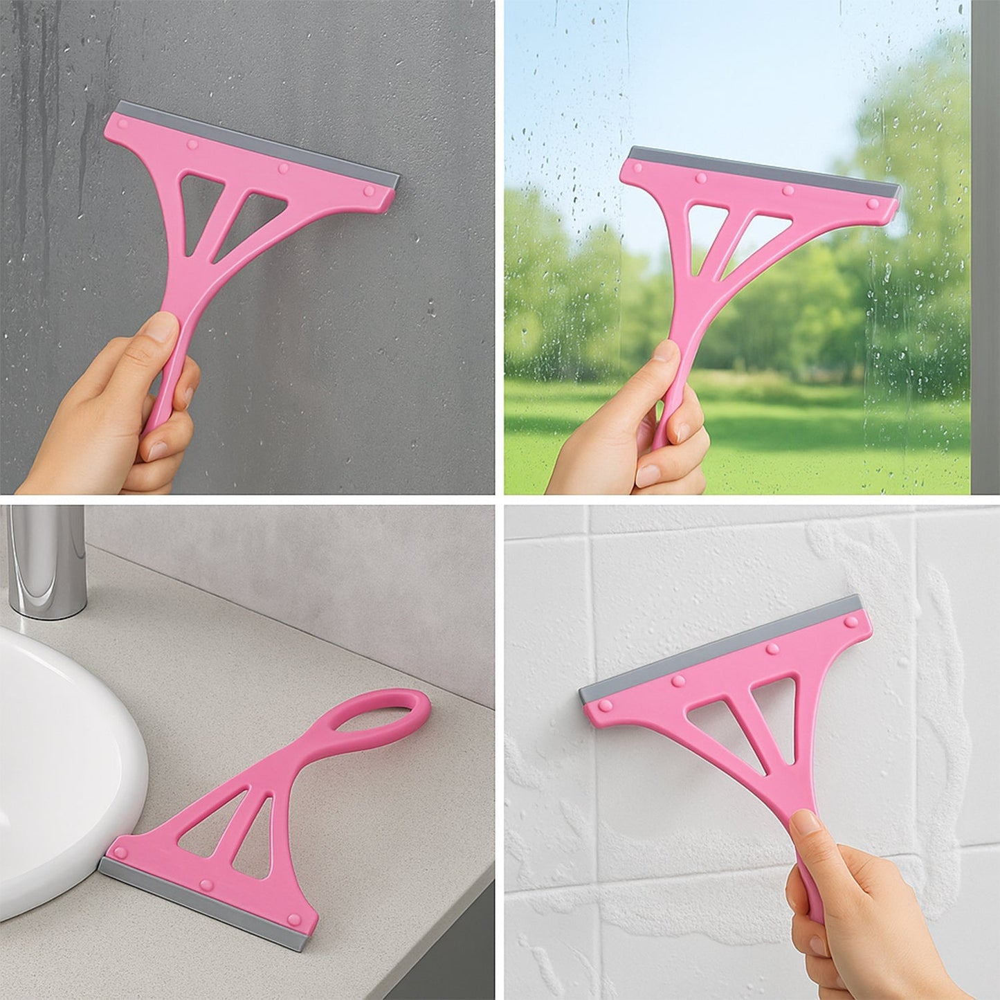 Plastic Glass Wiper and Kitchen Platform Wiper (Multicolor) Signature Kart