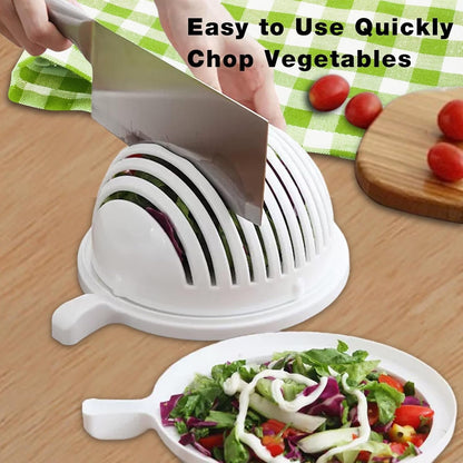 Plastic 60 Seconds Salad Cutter Salad Maker Salad Bow  (1 Pc) Signaturekarts