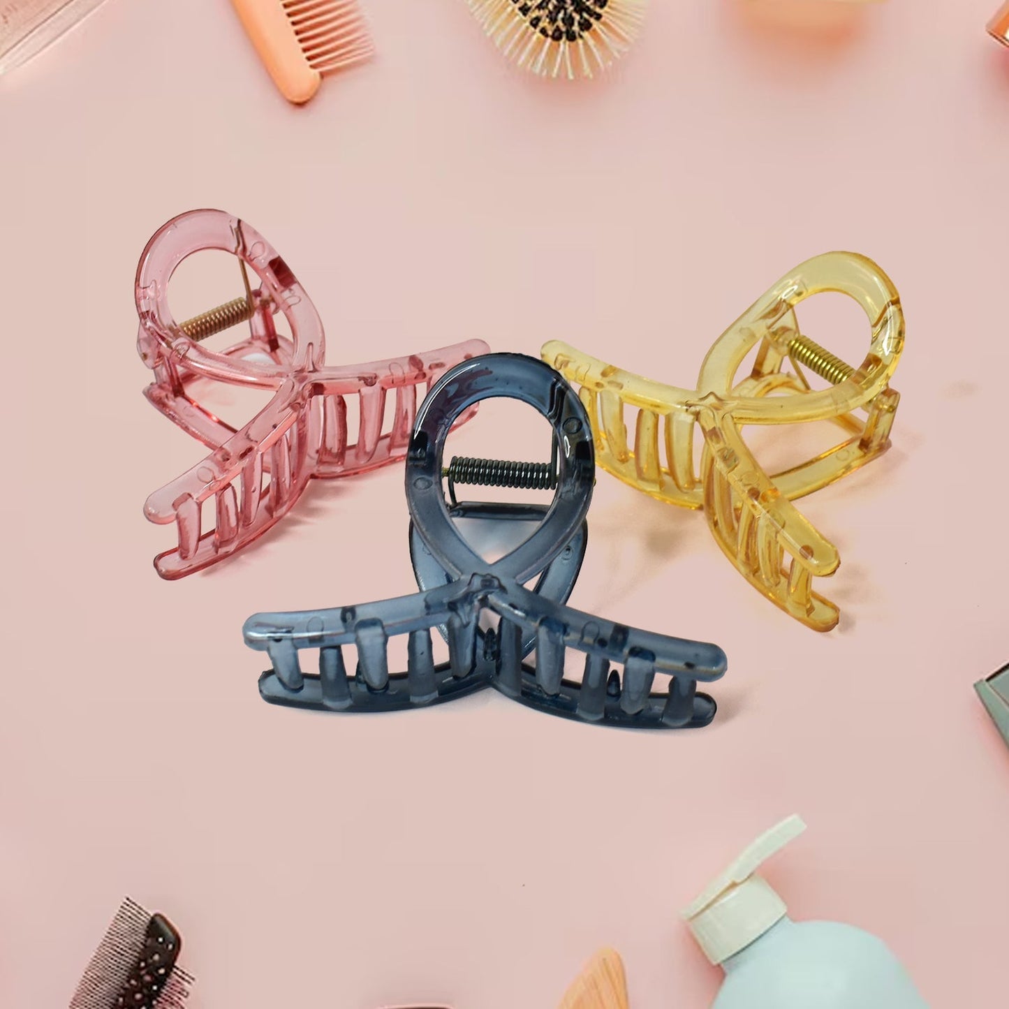 Plastic Hair Clamp Grip, Simple Matte Hair Barrette Clamp (1 Pc) Signature kart