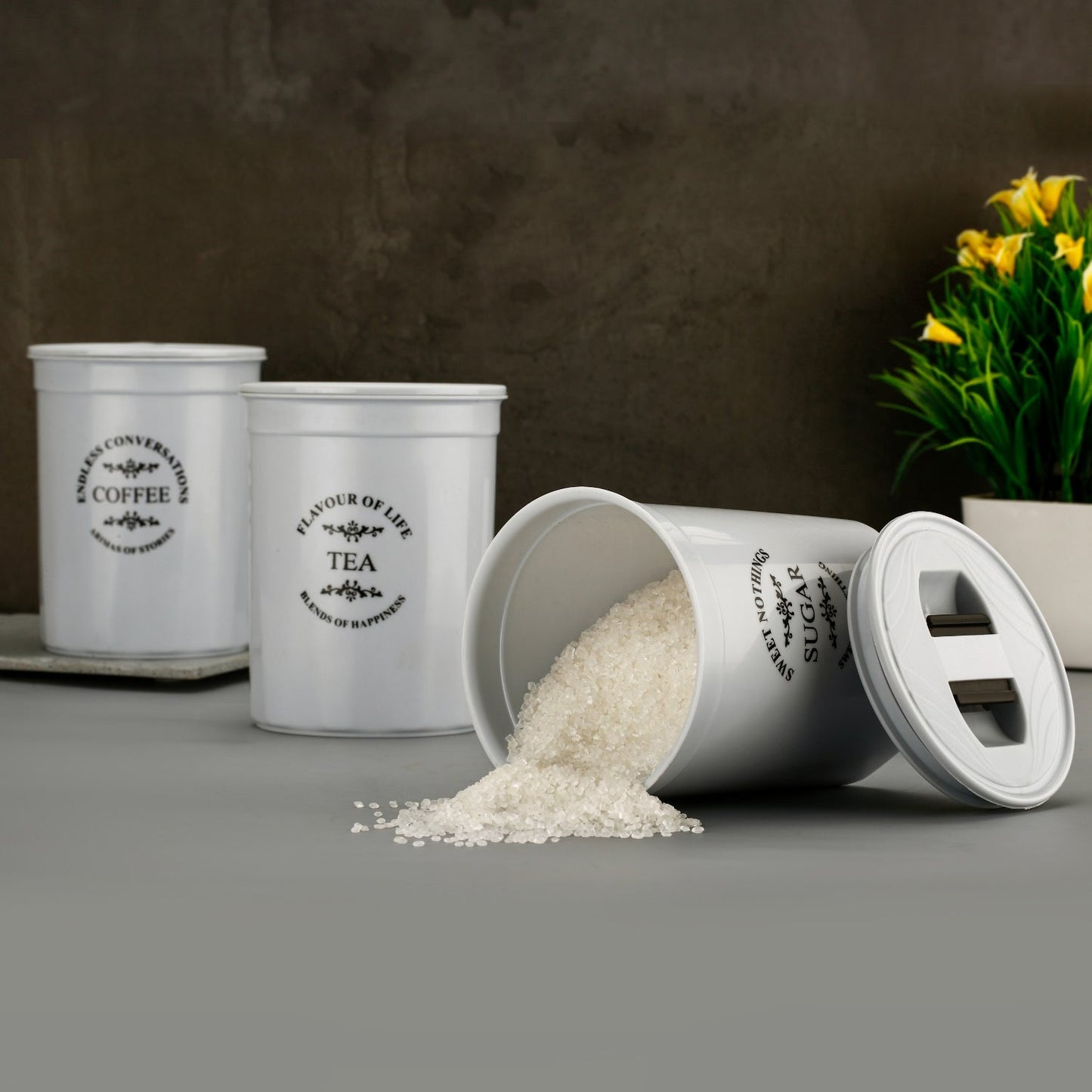 Airtight Containers – For Tea, Coffee, Sugar & More (3 Pcs Set) Signaturekarts