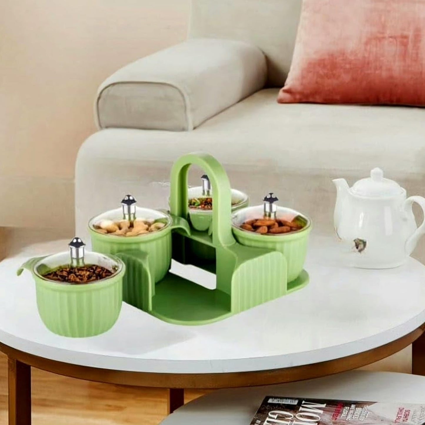 Multipurpose Plastic Storage Container Set: Kitchen Jars, Spices, Cookies signaturekarts