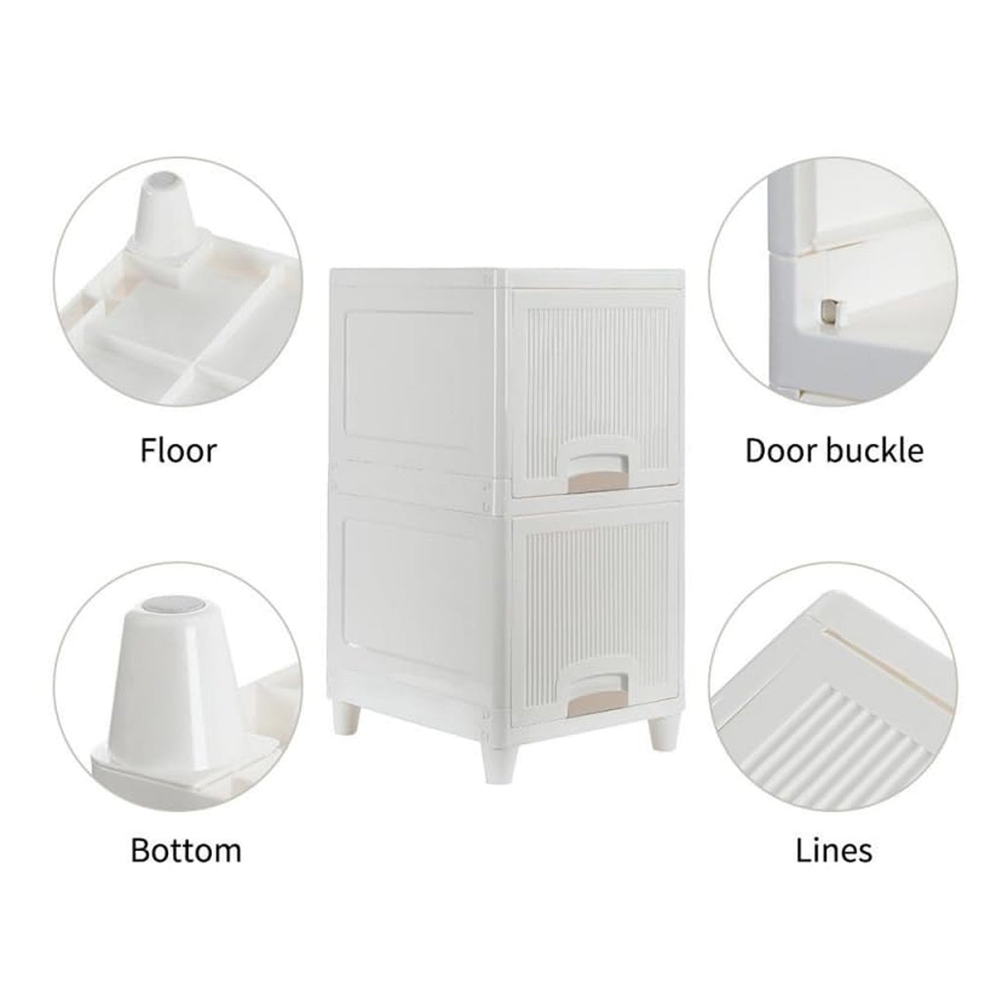 Multipurpose Storage Cabinet, Storage Solutions plastic drawers || Multi Layer Wardrobe Storage Drawers || Foldable Multipurpose Drawer Units For Kitchen, Bathroom, Bedroom, Cloth (2 Layer) signaturekarts