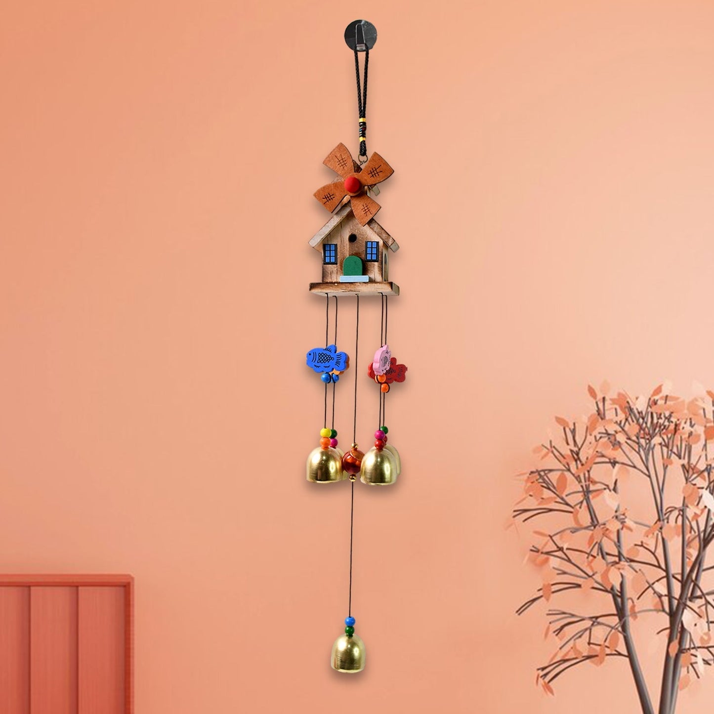 Home Decor Wind Chimes Outdoor Hanging (1 Pc) Signature kart