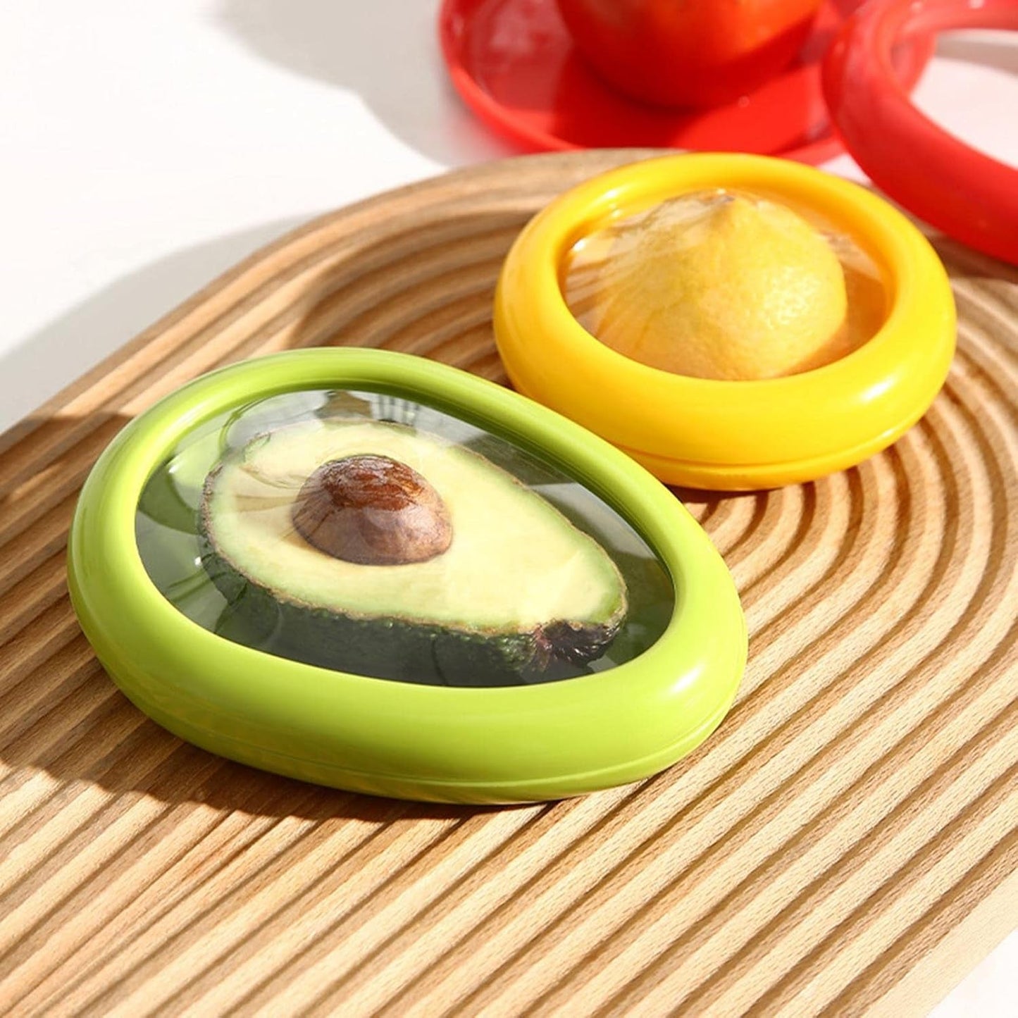 Green Oval Shape Vegetable Container Premium Fruits Saver Keeper (1 Pc) Signaturekarts