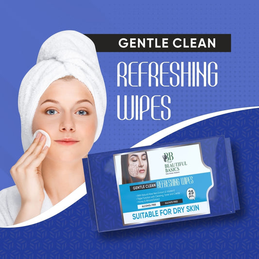 Refreshing Alcohol-Free Wet Wipes – Facial & Body Wipes (25 Pc) signaturekarts