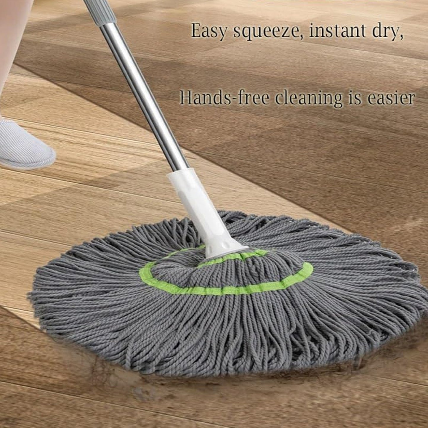 Squeeze Twist Mop Self Wringing Mop, Stainless Steel Handle (1 Pc) Signature kart