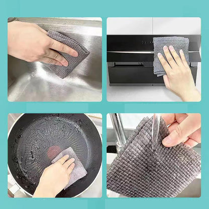 Durable Microfiber Kitchen Scrub Cloth (20×22cm, 1 Pc) signaturekarts