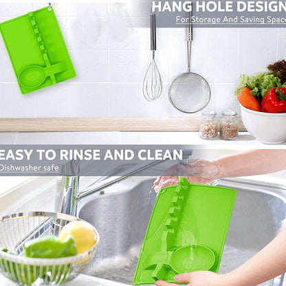 4-Slots Silicone Multifunctional Spoon Holders Fork Spatula Rack (1 Pc) Signaturekarts