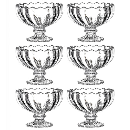 Glass Ice Cream Bowls Glass Dessert Cups for Sundae (6 pcs / 120ml) Signaturekarts