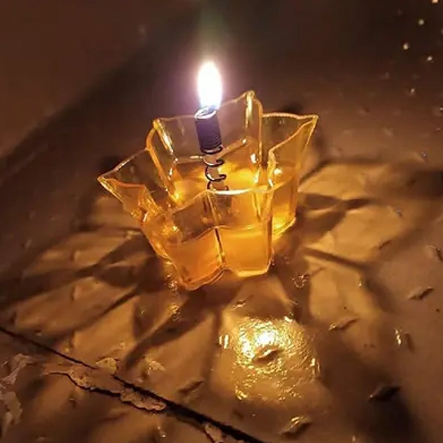 Magical Reflection Diya Set with 6 Attractive Design Cup Set Of 12 Pieces, Diwali Your Brand