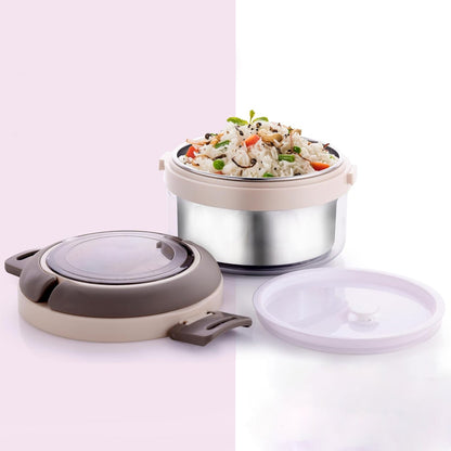 Ganesh Tiara 400ml Stainless Steel Insulated Lunch Box Leakproof Lid & Folding Spoon Signature kart