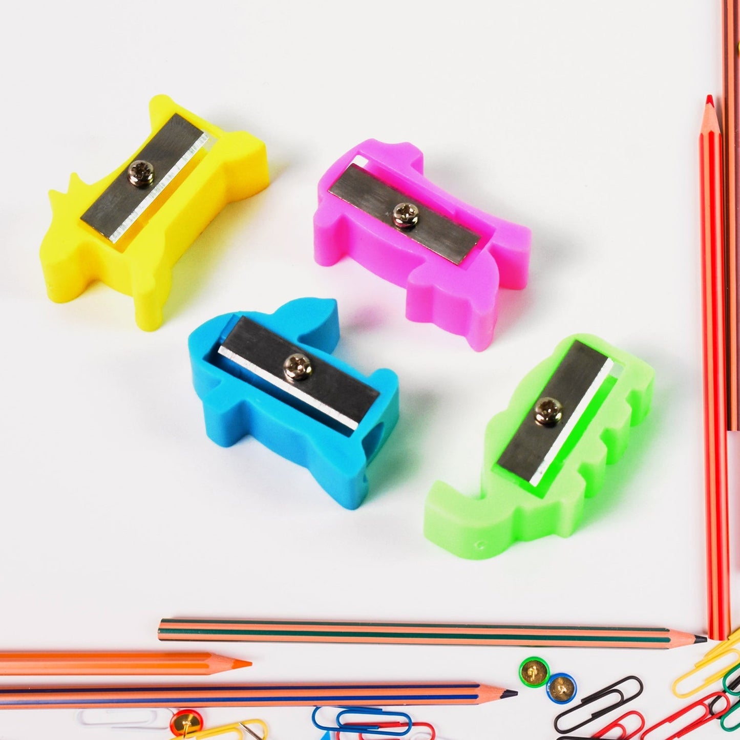 Plastic Small Cute Pencil Sharpener (1 Pc / Mix Design & Color) Signaturekarts