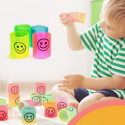 Multicolor Magic Smiley Spring, Spring Toys, Slinky spring toy(12 Pcs Set) signaturekarts