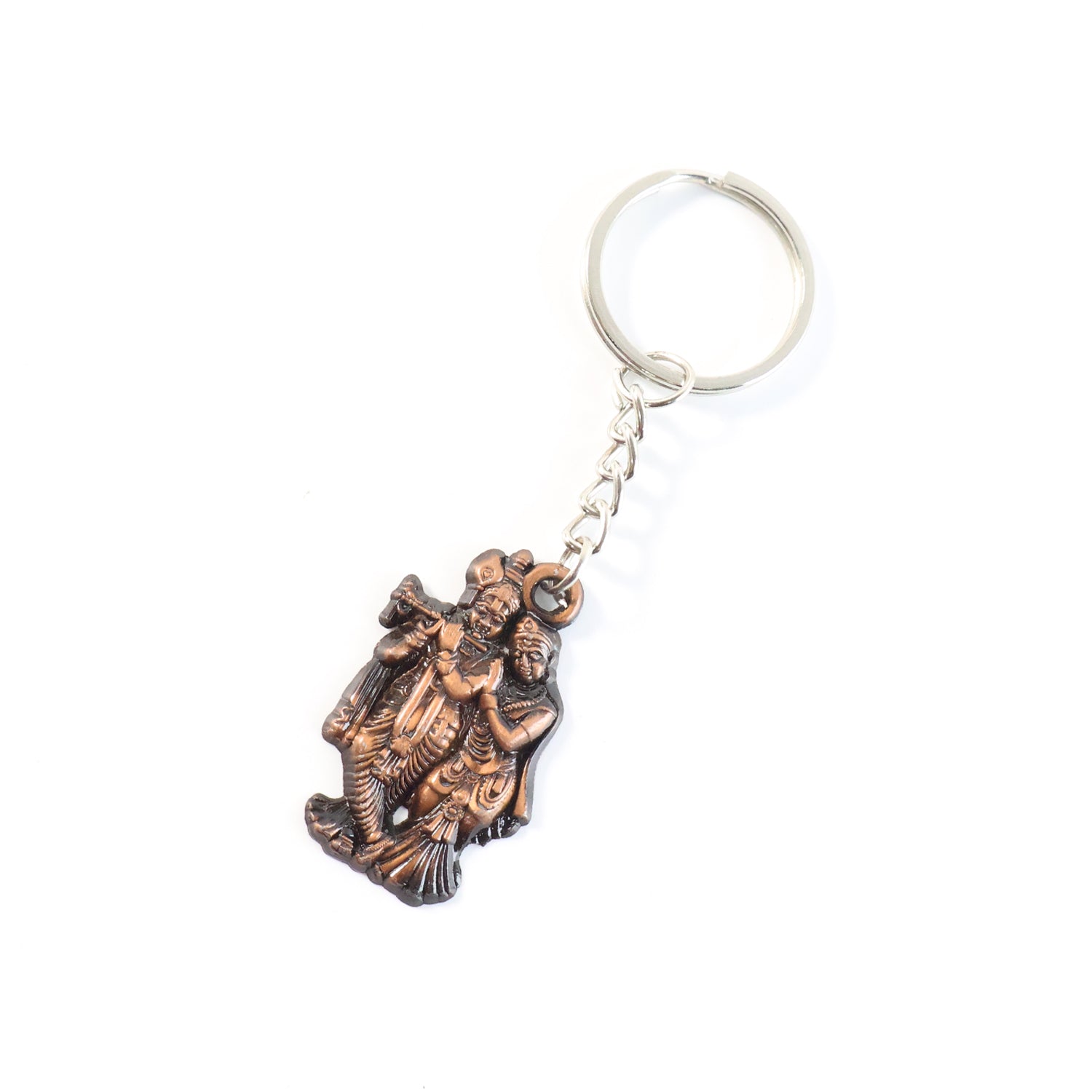 Radha Krishna Metal Keychain Set (2 Pc Mix Design) signaturekarts