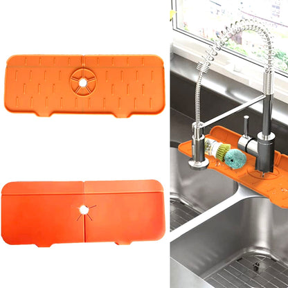 Silicone Faucet Splash Guard Pad Kitchen & Bathroom Sink (1 Pc / Mix Design & Size) Your Brand