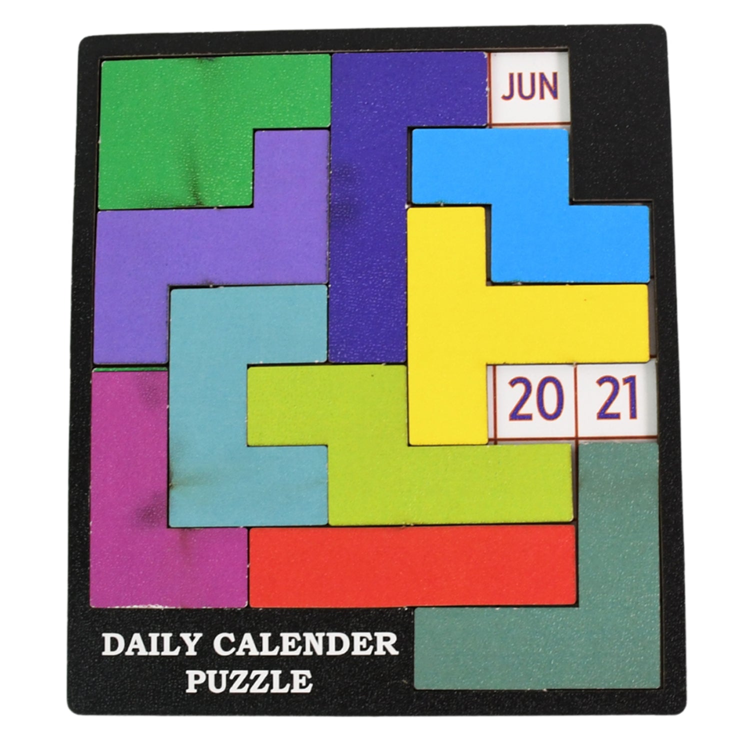 Wooden Daily Calendar Puzzle (Multicolor / 1 Set) Signaturekarts