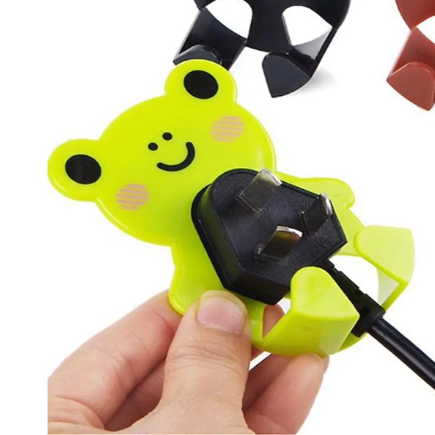 Plastic Adhesive Cable & Socket Holder – 2-Piece Set for Office, Home & Restaurant signaturekarts