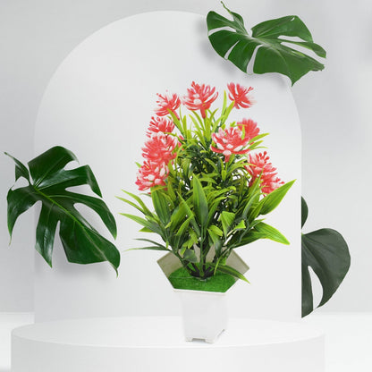 Wild Artificial Flower Plant for Home & Office Decor (1 Pc, Cute Pot) signaturekarts