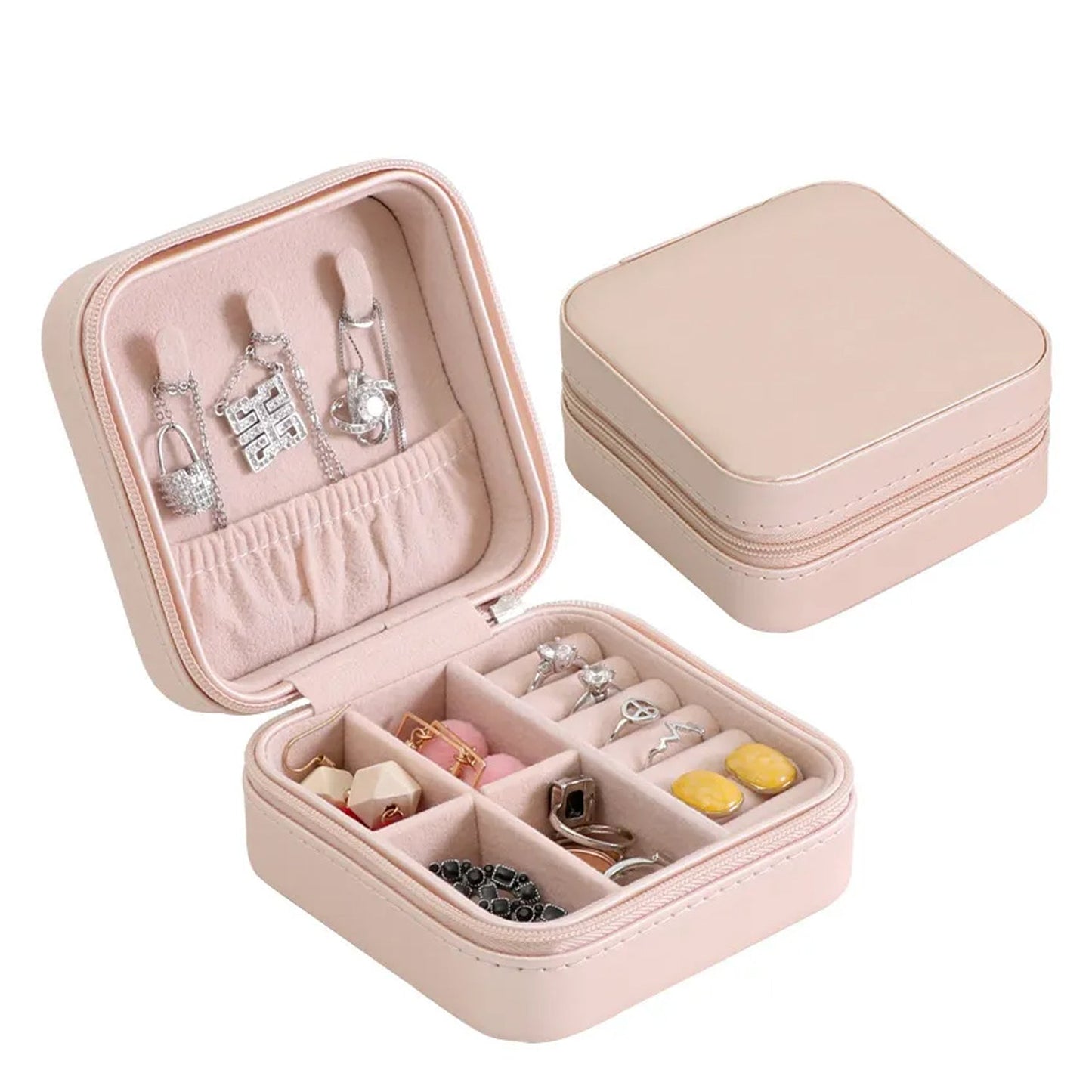 Mini PU Leather jewellery Box for Travel & Storage signaturekarts