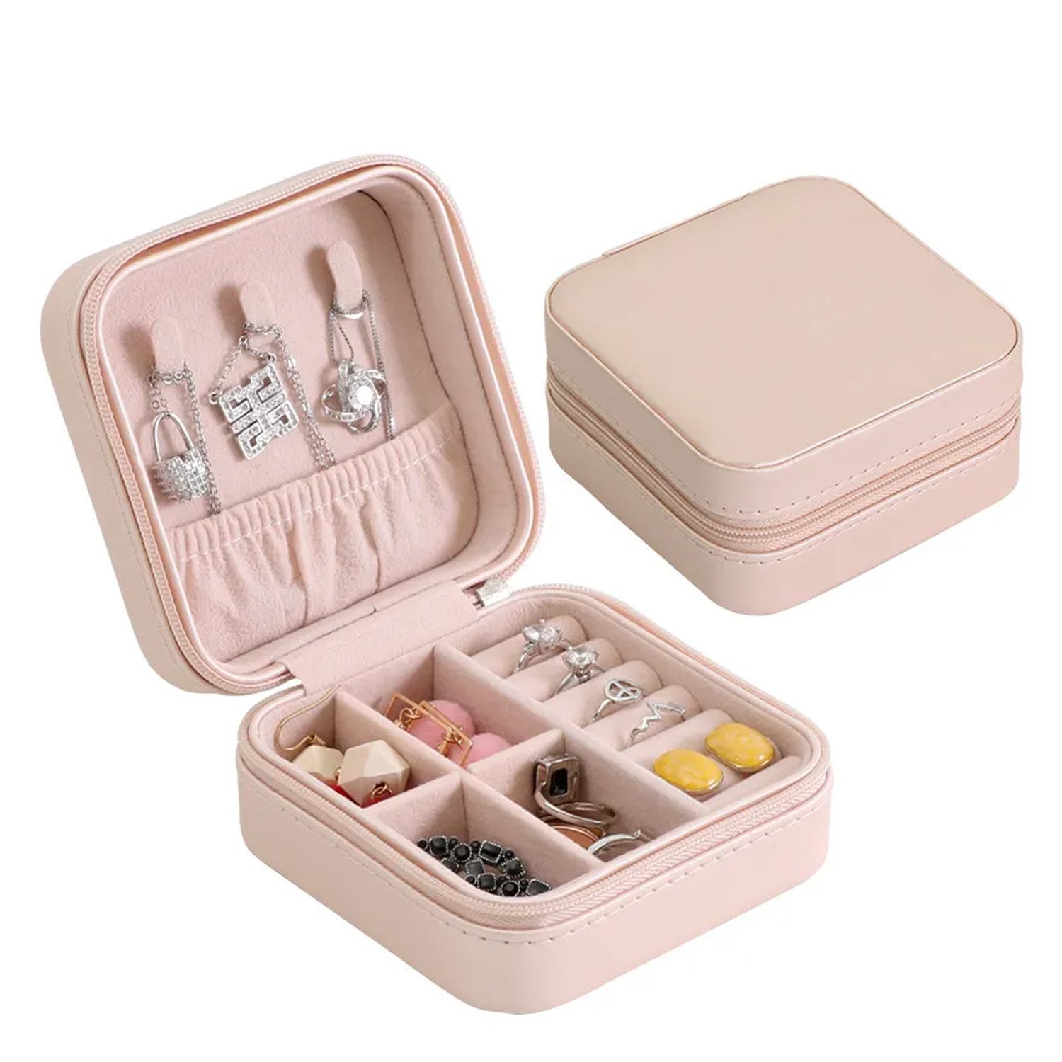 Mini PU Leather jewellery Box for Travel & Storage signaturekarts