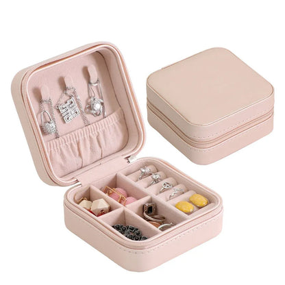 Mini PU Leather jewellery Box for Travel & Storage signaturekarts