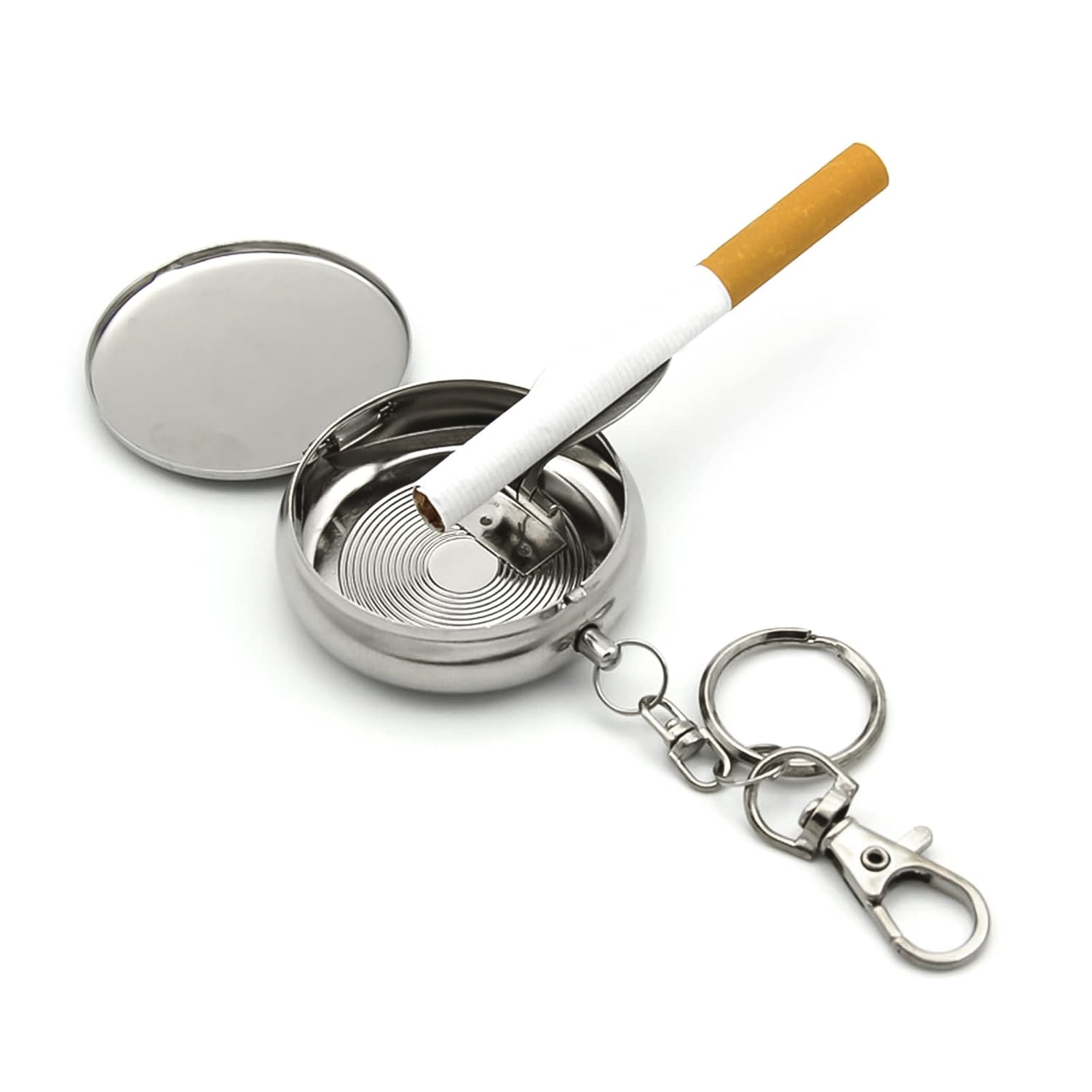 Mini Pocket SS Ashtray with keyring (1pc) Signaturekarts