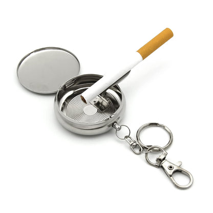 Mini Pocket SS Ashtray with keyring (1pc) Signaturekarts