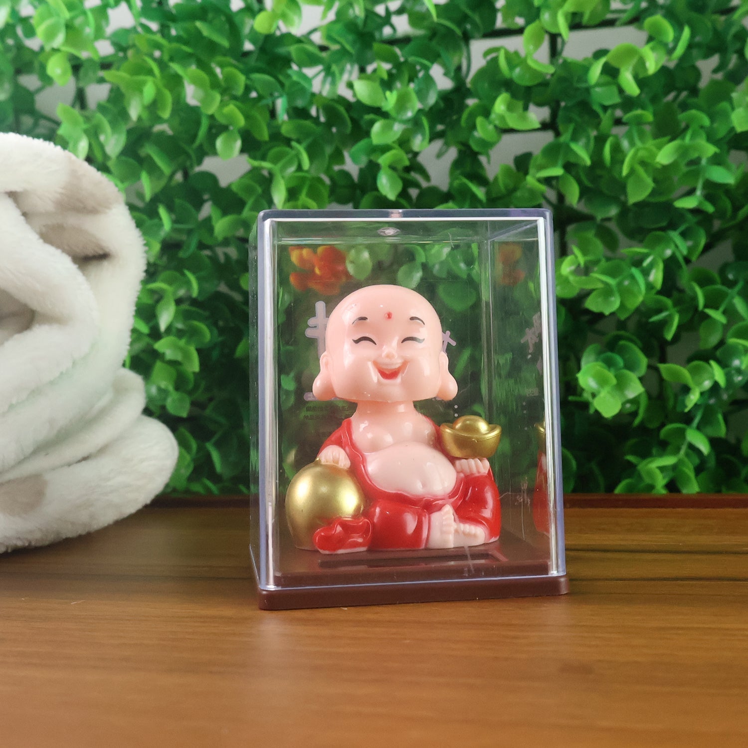Solar Power Moving Head Buddha Statue Car Ornament (1 Pc / Mix Color) Signaturekarts