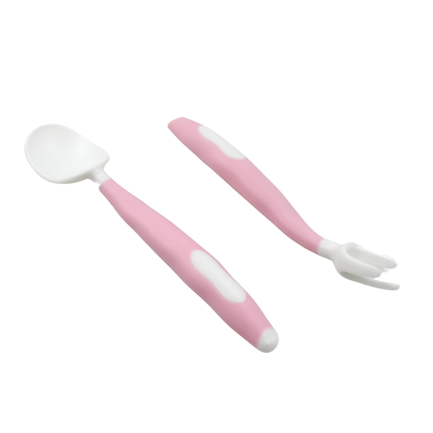 Silicone Bendable Kids Spoon & Fork Set – Toddler Self-Feeding Utensils (2 Pc Set) signaturekarts