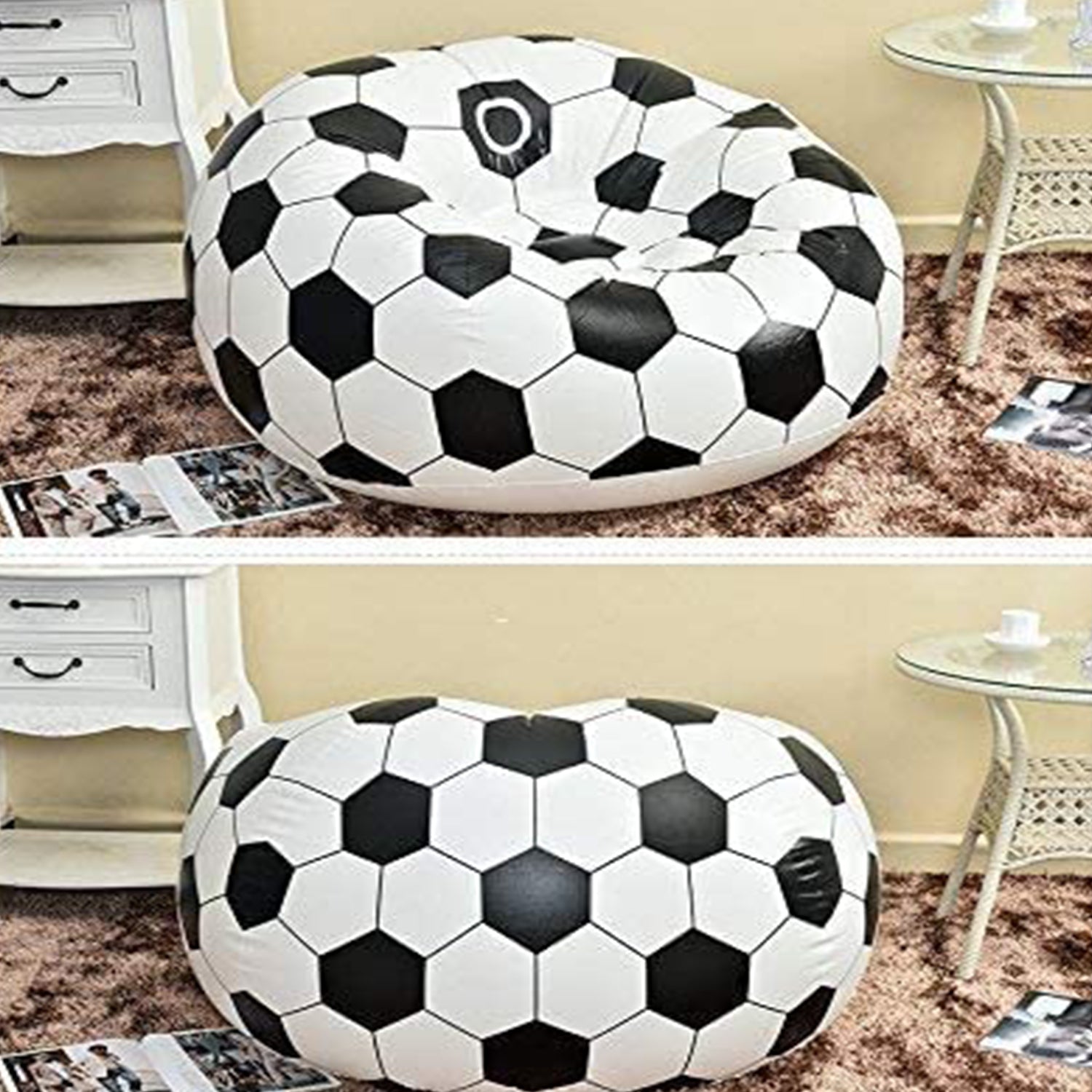 Foldable Cartoon Style Folding Chair Ball Chair Sofa for Adults Kids 110×80 cm Signaturekarts