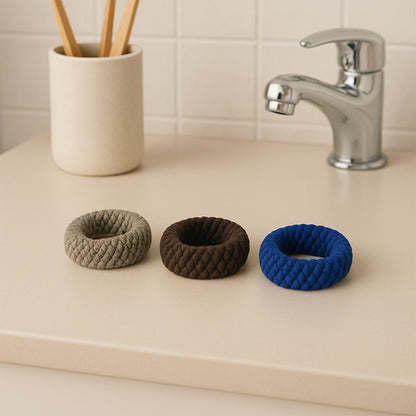 Tyre Shape Hair Rubber Bands Pack of 3 (Multicolour), Hair accessories signaturekarts