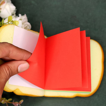 Sandwich Shaped Note / Sticky Notes / Memo Notes, Unique Mini Notes (Multicolor) Signaturekarts