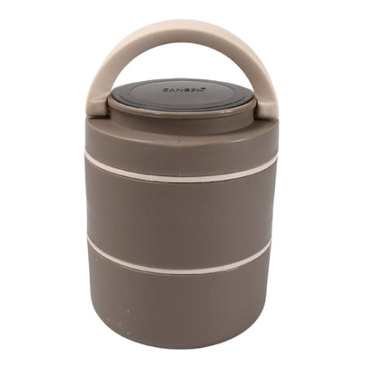 Ganesh Stack 2-Layer Stainless Steel Leak-Proof Lunch Box for Office, School, Picnic signaturekarts