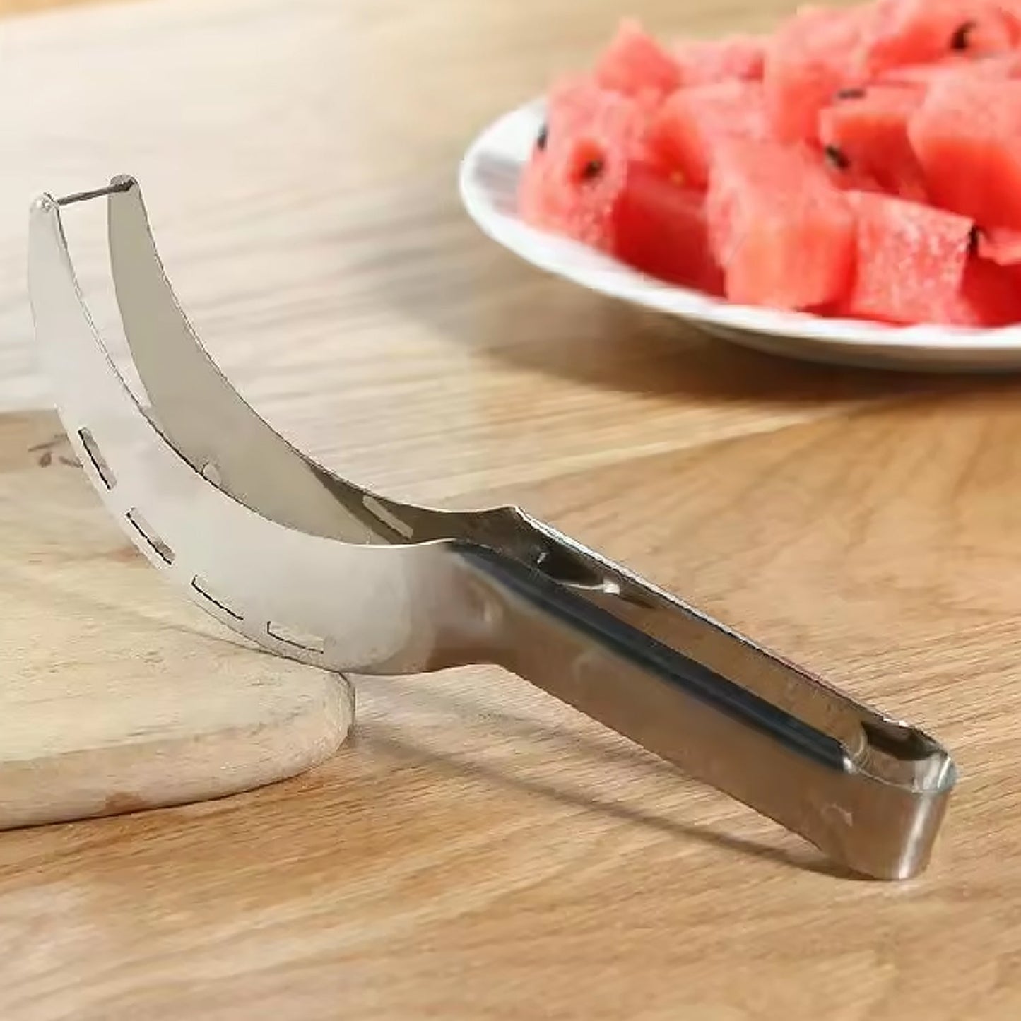 3-in-1 Watermelon Knife Set – Cantaloupe Slicer, Corer & Fruit Cutter signaturekarts