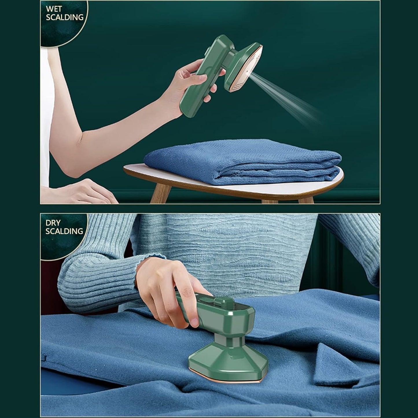 Mini Steamer & Iron: 2-in-1 Portable Travel Friendly signaturekarts
