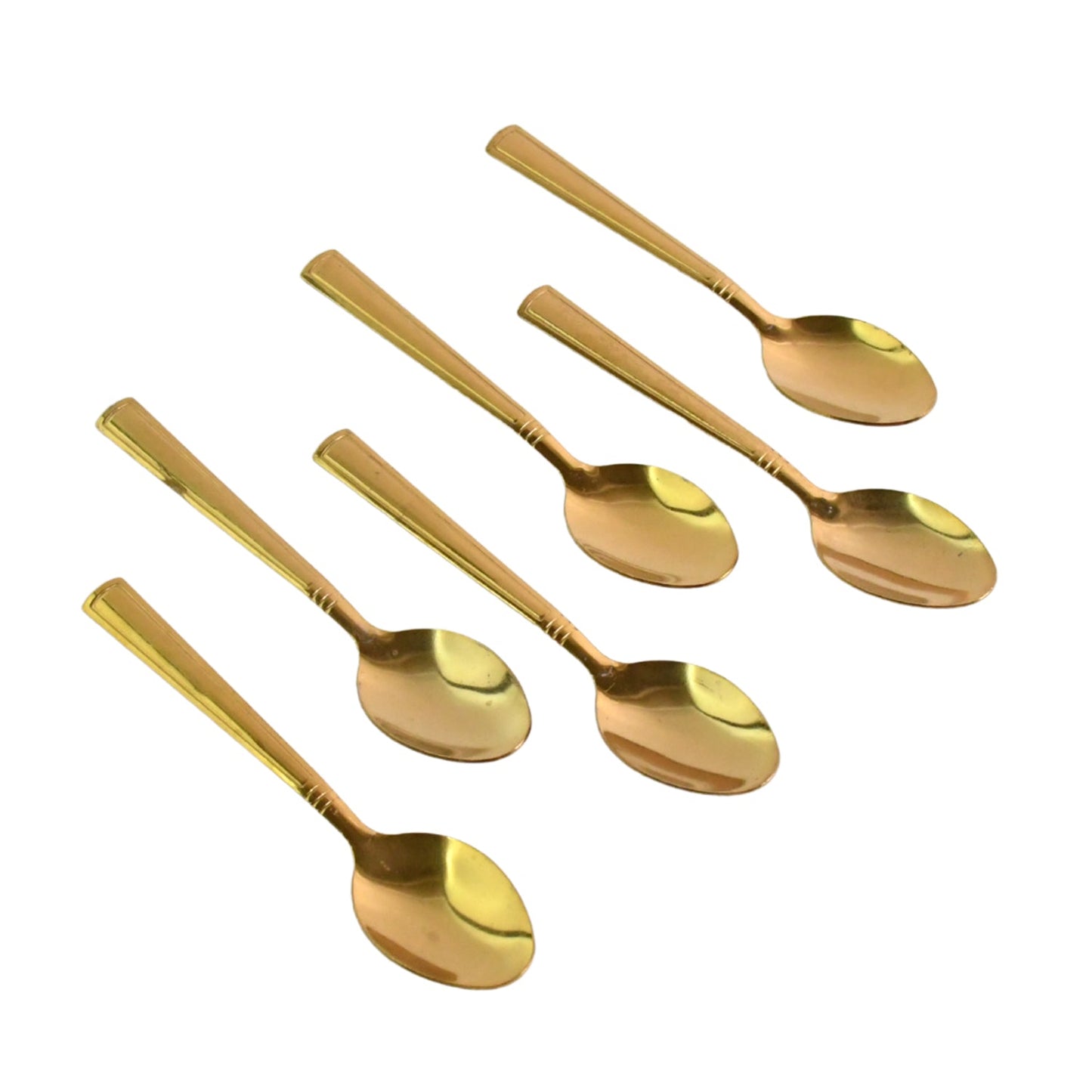 Premium Luxurious Stainless Steel Coated Spoons (6 Pcs Set / Golden) Signaturekarts