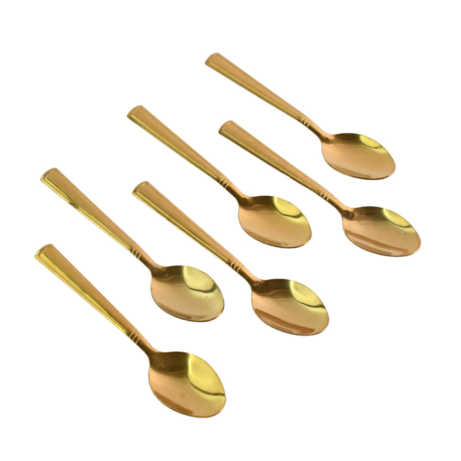 Premium Luxurious Stainless Steel Coated Spoons (6 Pcs Set / Golden) Signaturekarts
