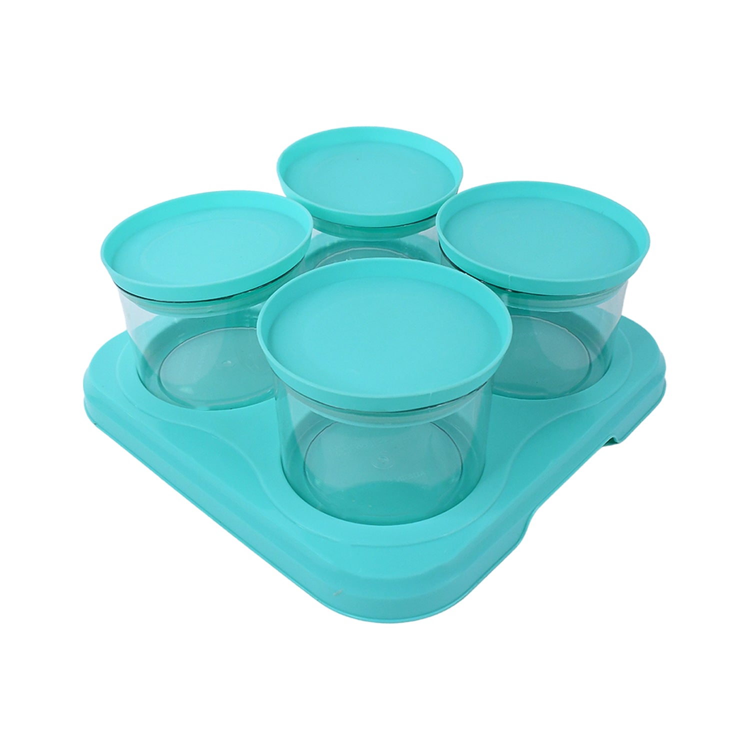 Airtight Container Jar 4 Pc Set with Tray for Kitchen signaturekarts