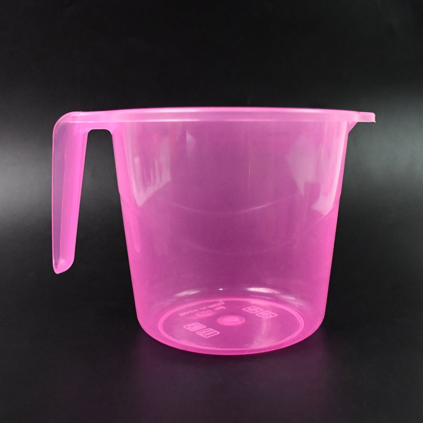 Plastic Round Transparent Bath Water Mug (1 Pc / 1200 ML / Mix Color) Signaturekarts