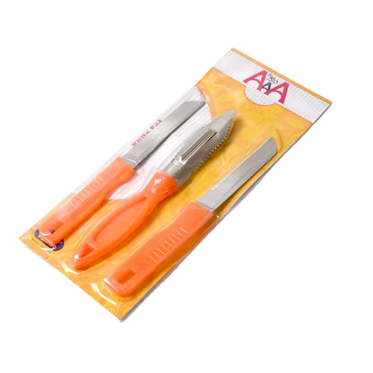 3in1 Multipurpose Stainless Steel Classic Kitchen Knife Set of 3 signaturekarts