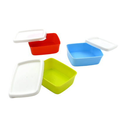 3-Piece Multicolor Airtight Container Set – Rectangular Food & Fridge Storage signaturekarts