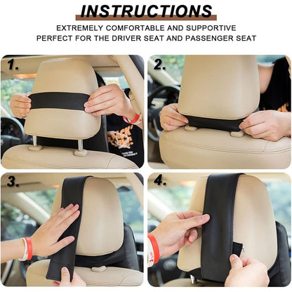 Say Goodbye to Neck Pain: Memory Foam Car Neck Pillow for Drivers (1 Pc, Mix Color) signaturekarts