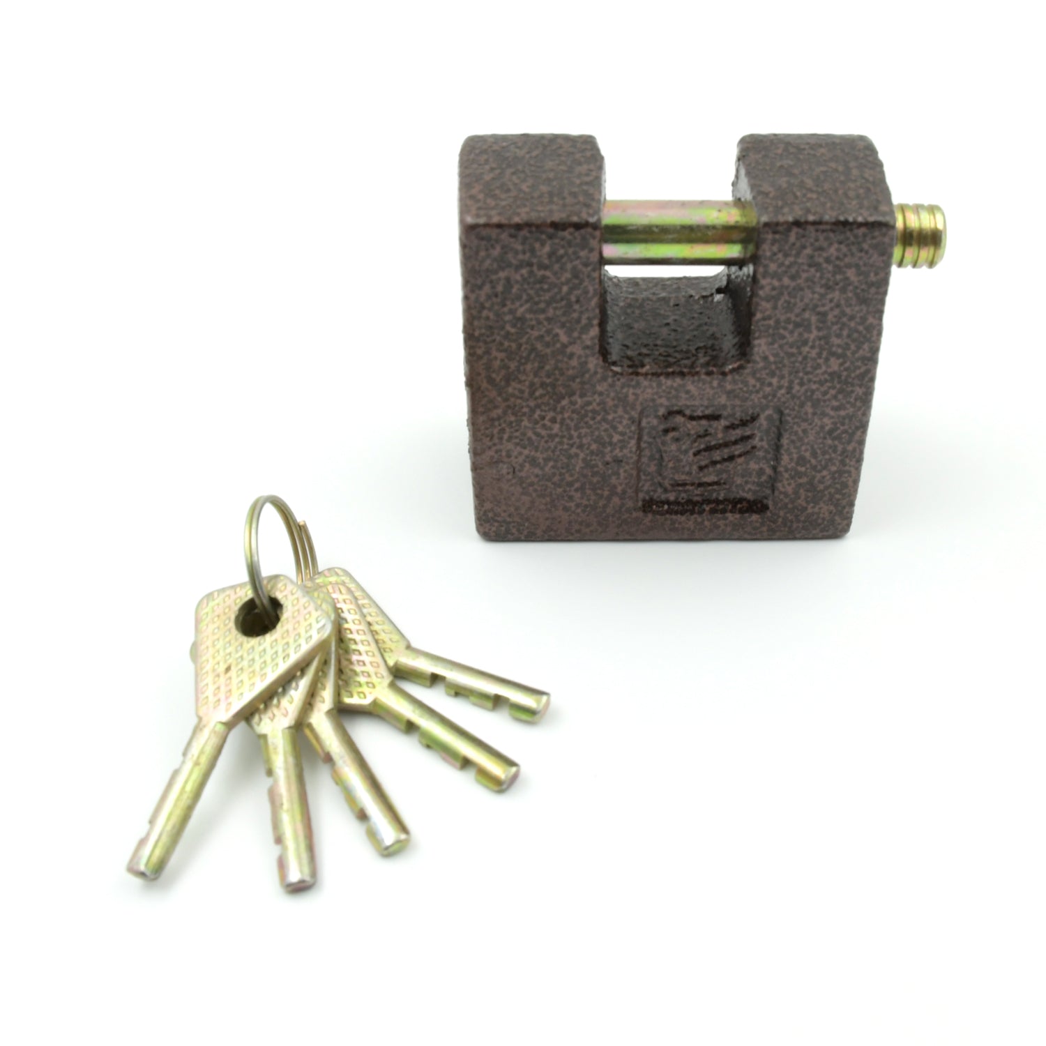 Iron lock, Brass Core and Thickened Spray Black Iron Door Lock With 5 pc Keys for Home Dormitory, Waterproof Antirust Anti-theft locks Outdoor Gate Shed Locks Warehouse Big Iron Door Drawer Lock (63 mm ) signaturekarts