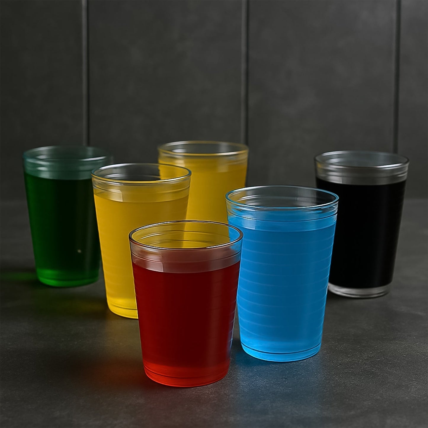 Apex Pyramid Ringo Plastic Glass – 300ml Approx | Durable, Crystal-Clear Tumbler Signature kart