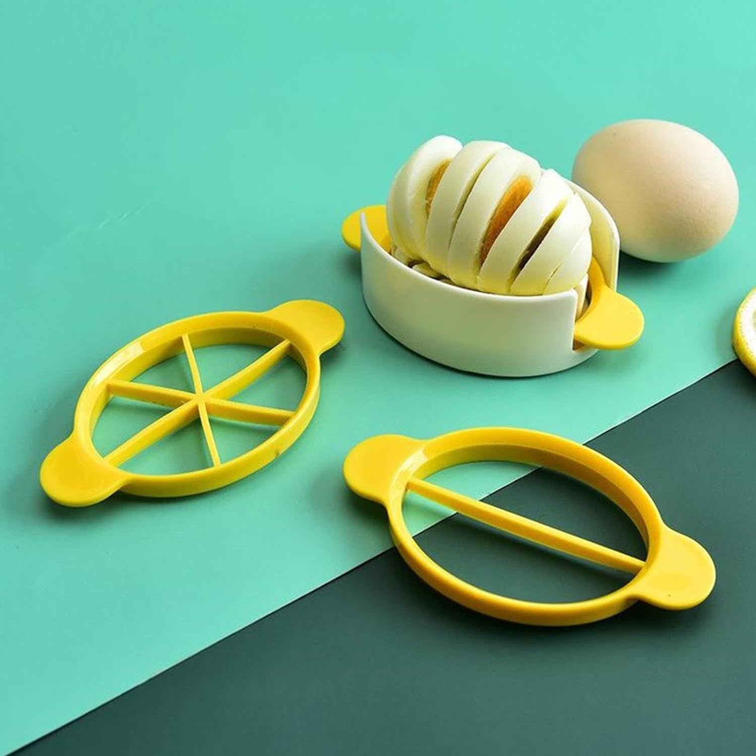 Egg Slicer, 3 in 1 Boiled Egg Slicer, Egg Slicer Restaurant Kitchen Tool (1 Pc) signaturekarts